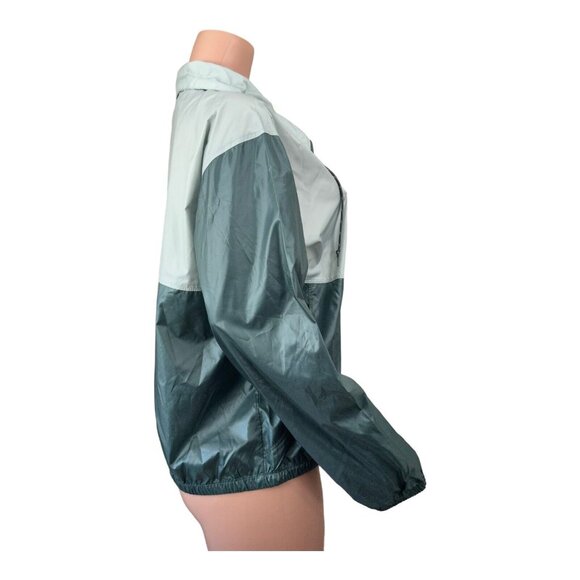 Columbia Thin Jacket Women SZ L Green Windbreaker Full Zip Outdoor Athletic - Picture 11 of 14
